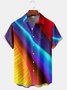 Men's Casual Art Gradient Front Button Soft Breathable Chest Pocket Casual Hawaiian Shirt