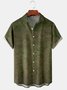 Men's Back Christmas Print Casual Breathable Short Sleeve Shirt with Pockets
