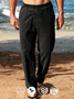 Cotton Linen Style American Casual Linen Trousers