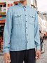 Utility Multi-pocket Lapel Long Sleeve Shirt