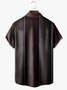 Men's Art Stripe Print Fashion Hawaiian Lapel Short Sleeve Shirt