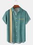 Men's Casual Short Sleeve Hawaiian Shirt with Chest Pocket Print