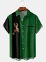 Men's Christmas Print Casual Breathable Hawaiian Short Sleeve Shirt