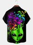 Hippie Alien Chest Pocket Short Sleeve Shirt