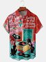 Men's Cat Print Fashion Hawaiian Lapel Short Sleeve Shirt