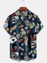 Men's Art Playing Card Print Casual Breathable Hawaiian Short Sleeve Shirt