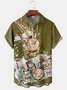 Men's Music Band Fashion Hawaiian Lapel Short Sleeve Shirt
