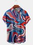 Tie-dye Chest Pocket Short Sleeve Hawaiian Shirt