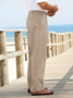 Khaki clean color trousers  casual style