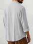 Geometric stripe pattern short-sleeved shirt casual style lapel top.