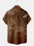 Gradient Pocket Short Sleeve Shirt Casual style Hawaii series mechanism print top