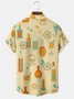 Geometric Chest Pocket Short Sleeve Hawaiian Shirt