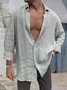 Men's Cotton Linen Long Sleeve Shirt