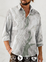 Clean-colored pocket long-sleeved shirt casual style shirt with vertical collar