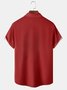 Christmas Pocket Short Sleeve Shirt Casual Hawaiian Collection Red Print Top