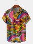 Hippie Chest Pocket Short Sleeve Hawaiian Shirt