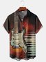 Musical Chest Pocket Short Sleeve Lapel Hawaiian Shirt