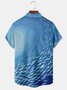 Sea Animals Chest Pocket Short Sleeve Hawaiian Shirt