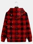 Ugly Plaid Santa Claus Hoodie Sweatshirt