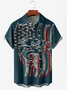 American Flag Chest Pocket Short Sleeve  Shirt