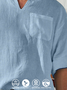 Cotton Chest Pocket Long Sleeve Shirt.