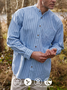 Striped Chest Pocket Long sleeve casual shirt