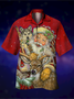 Santa Claus Pocket Short Sleeve Bowling Shirt