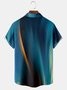 3D Line Chest Pocket Short Sleeve Hawaiian Shirt