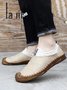 Plus Size Mesh Split Joint Hand-Stitched Moccasin Shoes