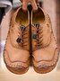 Vintage Handmade Sewn Stitching Lace Up Moccasin Shoes