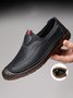 Mens's Casual Handmade Sewn Stitching Slip On Leather Shoes