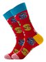 Casual Coin Pattern Contrast Socks