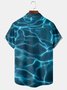 Water Ripple Chest Pocket Short Sleeve Hawaiian Shirt