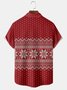 Fair Isle Chest Pocket Short Sleeve Ugly Christmas Shirt