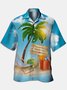 Beach Coconut Tree Short Sleeve Hawaiian Shirt
