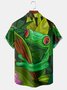 Frog Chest Pocket Short Sleeve Casual Shirt