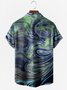 Abstract Chest Pocket Short Sleeve Casual Shirt