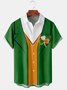 St. Patrick's Day Chest Pocket Short Sleeve Ugly Shirt