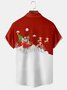 Santa Claus Chest Pocket Short Sleeve Casual Shirt