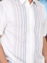 Stripe Printed Short Sleeve Casual Shirt