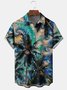 Coconut Tree Colorful Sky Chest Pocket Short Sleeve Hawaiian Shirt