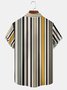 Stripe Chest Pocket Short Sleeve Casual Shirt