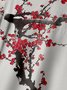 Japanese Plum Blossom Chest Pocket Short Sleeve Hawaiian Shirt