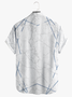 Geometric Texture Printing Short Sleeve Casual Shirt