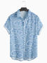 Ukiyoe Cloud Print Short Sleeve Hawaiian Shirt