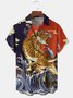 Ukiyo-e Tiger Chest Pocket Short Sleeve Shirt