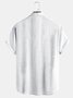 Striped Chest Pocket Short Sleeve Bowling Shirt