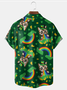 St. Patrick's Day Cat Chest Pocket Short Sleeve Shirt