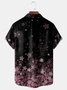 Cherry Blossoms Chest Pocket Short Sleeve Casual Shirt