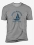 Ocean Sailing Crew Neck Casual T-Shirt